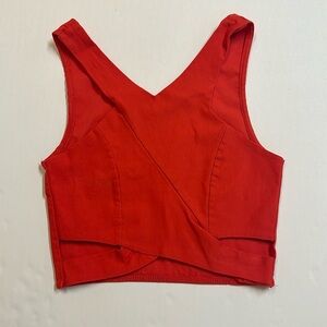 Red crop top